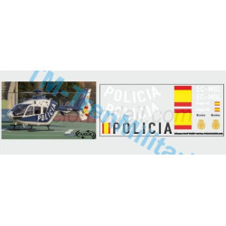Calcas del helicóptero EC-135 "EC-MGL"Azul-blanco Policia Nacional. Escala 1:32. Marca Trenmilitaria. Ref: 000_8079.