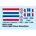 NEW, French Light Cruiser Marseillaise. Escala: 1:350. Marca: Trumpeter. Ref: 05374.
