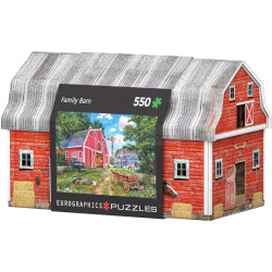 Family Farm Tin. Puzzle horizontal, 550 pz. Marca Eurographics. Ref: 8551-5601.
