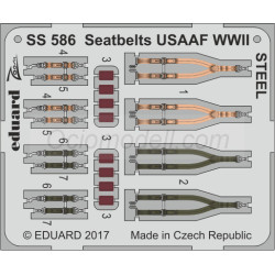 Seatbelts USAAF WWII fighters, STEEL. Escala: 1:72. Marca Eduard. Ref: SS586.