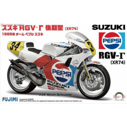 Suzuki RGV-G XR74 patrocinado por Pepsi - Campeonato del Mundo de Motociclismo 1988. Escala 1:24. Marca Fujimi. Ref: 141435.