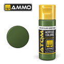 ATOM COLOR Hellgrün / Chromate Green. Nueva Fórmula. Bote 20 ml. Marca Ammo by Mig Jimenez. Ref: ATOM-20075.