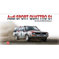 Audi Sport Quattro S1 '86 US Olympus Rally (new tool). Escala 1:24. Marca NUNU model. Ref: 24023.