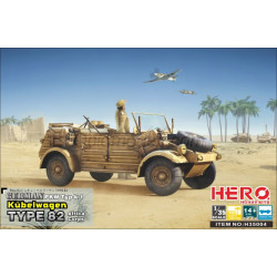 German PKW Typ k1 Kübelwagen Type 82( Africa Corps ). Escala 1:35. Marca Hero. Ref: H35004.