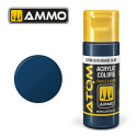 ATOM COLOR Azul Marino. Nueva Fórmula. Bote 20 ml. Marca Ammo by Mig Jimenez. Ref: ATOM-20103.