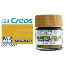 Mr.Metal Color, GOLD, ORO. Bote 10 ml. Marca MR.Hobby. Ref: MC217.