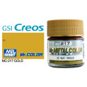 Mr.Metal Color, GOLD, ORO. Bote 10 ml. Marca MR.Hobby. Ref: MC217.