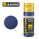 ATOM COLOR Azul Prusia. Nueva Fórmula. Bote 20 ml. Marca Ammo by Mig Jimenez. Ref: ATOM-20108.