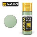 ATOM COLOR Gris Verdoso Claro. Nueva Fórmula. Bote 20 ml. Marca Ammo by Mig Jimenez. Ref: ATOM-20125.