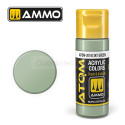 ATOM COLOR Sky Green. Nueva Fórmula. Bote 20 ml. Marca Ammo by Mig Jimenez. Ref: ATOM-20140.