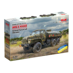 ATZ-5-43203, Fuel Bowser of the Armed Forces of Ukraine. Escala 1:72. Marca ICM. Ref: 72711.