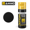 ATOM COLOR Negro Satinado. Nueva Fórmula. Bote 20 ml. Marca Ammo by Mig Jimenez. Ref: ATOM-20162.