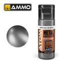 ATOM COLOR METALLIC Gris Cañón. Nueva Fórmula. Bote 20 ml. Marca Ammo by Mig Jimenez. Ref: ATOM-20167.