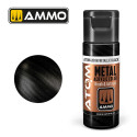 ATOM COLOR METALLIC Negro Metalizado. Nueva Fórmula. Bote 20 ml. Marca Ammo by Mig Jimenez. Ref: ATOM-20168.