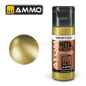 ATOM COLOR METALLIC Dorado. Nueva Fórmula. Bote 20 ml. Marca Ammo by Mig Jimenez. Ref: ATOM-20172.