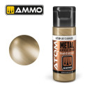 ATOM COLOR METALLIC Latón. Nueva Fórmula. Bote 20 ml. Marca Ammo by Mig Jimenez. Ref: ATOM-20173.