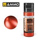 ATOM COLOR METALLIC Rojo. Nueva Fórmula. Bote 20 ml. Marca Ammo by Mig Jimenez. Ref: ATOM-20174.