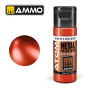 ATOM COLOR METALLIC Rojo. Nueva Fórmula. Bote 20 ml. Marca Ammo by Mig Jimenez. Ref: ATOM-20174.