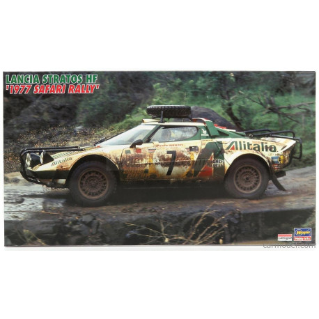 Lancia Stratos HF patrocinado por Alitalia - Rally Safari 1977. Escala 1:24. Marca Hasegawa. Ref: 25036.