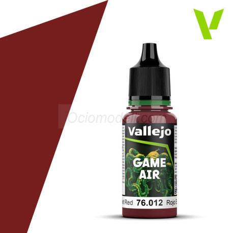 Acrilico Game Air Color, Rojo Escarlata. Bote 18 ml. Marca Vallejo. Ref: 76.012.