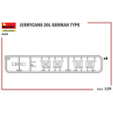 JERRYCANS 20L GERMAN TYPE. Escala 1:24. Marca Miniart. Ref: 24002.