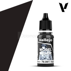 Acrilico Model Color, negro brillante ( 192 ). Bote 17 ml. Marca Vallejo. Ref: 70.861, 70861.