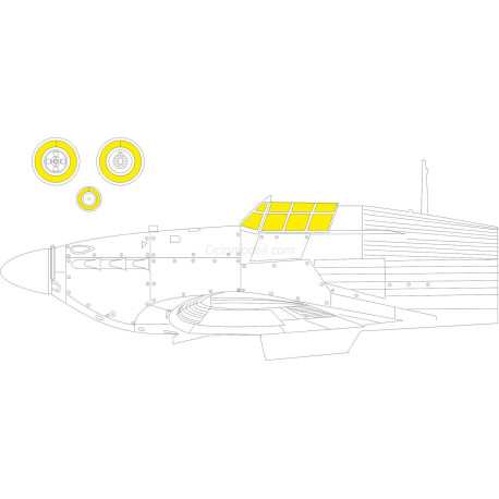 Papel de Enmacarar Hurricane Mk. IIb. Escala 1:32. Marca Eduard. Ref: JX305