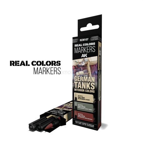 GERMAN TANKS INTERIOR COLORS – RC MARKERS SET. Marca AK Interactive. Ref: RCM107.