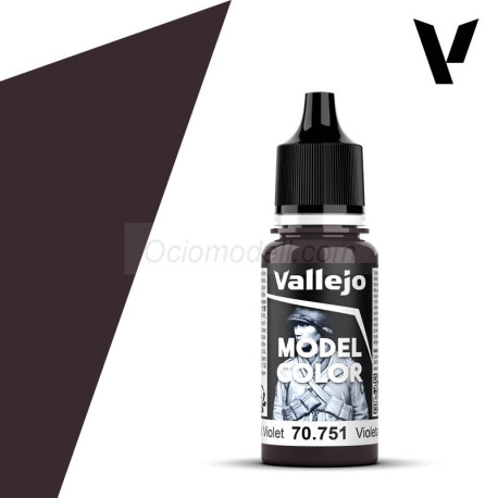 Acrilico Model Color, Violeta Negro. Bote 17 ml. Marca Vallejo. Ref: 70746, 70.746.