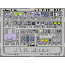F-18D 1/48 fotograbado, KIT HASEGAWA. Escala: 1:48. Marca Eduard. Ref: FE247.