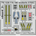 Cinturones de seguridad del F/A-18E. Escala: 1:48. Marca Eduard. Ref: FE1228.