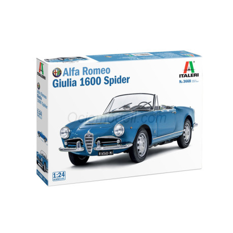 ALFA ROMEO GIULIETTA SPIDER 1600. Escala 1:24. Marca Italeri. Ref: 3668.