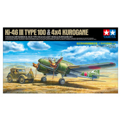 MITSUBISHI Ki-46 III TYPE 100 & 4x4 LIGHT VEHICLE KUROGANE. 1/48. Marca Tamiya. Ref: 25217.