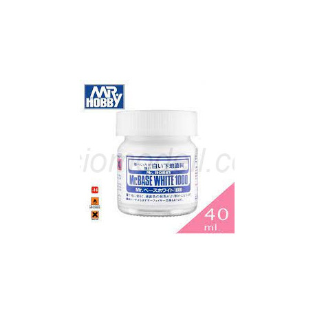 MR.SURFACER 1000 WHITE LIQUID PRIMER (40 ml). Marca MR.Hobby. Ref: SF283.