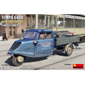 TEMPO E400 HOCHLADER PRITSCHE 3-WHEEL TRUCK. Escala 1:35. Marca Miniart. Ref: 38025.