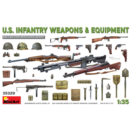 U.S. INFANTRY WEAPONS & EQUIPMENT. Escala 1:35. Marca Miniart. Ref: 35329.