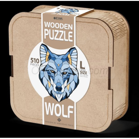 Puzzle WOLF, L, madera contrachapada. Marca Ewa. Ref: 0350.