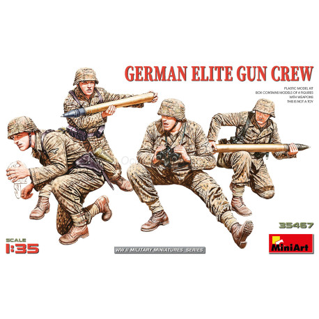 GERMAN ELITE GUN CREW. escala 1:35. Marca Miniart. Ref: 35467.