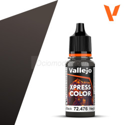 Acrílico Game Xpress Color, Negro Grasiento. NEW. Bote 18 ml. Marca Vallejo. Ref: 72.476, 72476.