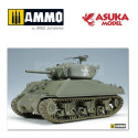 US M4A3E2 Sherman Jumbo. Escala 1:35. Marca ASUKA MODEL. Ref: 35021.