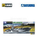 British Aircraft Carrier HMS Arkroyal (1941 - Bismarck Pursuit). Escala: 1:700. Marca: AOSHIMA. Ref: 010181.