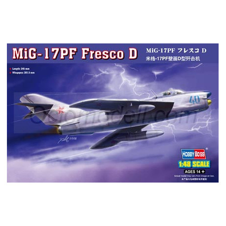 MiG-17PF Fresco D. Escala 1:48. Marca Hobby boss. Ref: 80336.