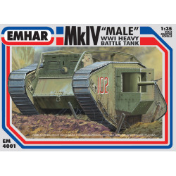 Tanque heavy battle, Mk IV "male" WWI. Escala 1:35. Marca Emhar. Ref: EM4001.