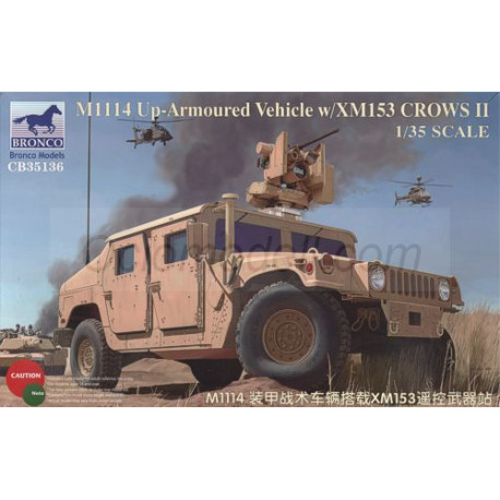 American M1114 Up-Armoured Vehicle with XM153 CROWS II. Escala 1:35. Marca Bronco models. Ref: CB35136.