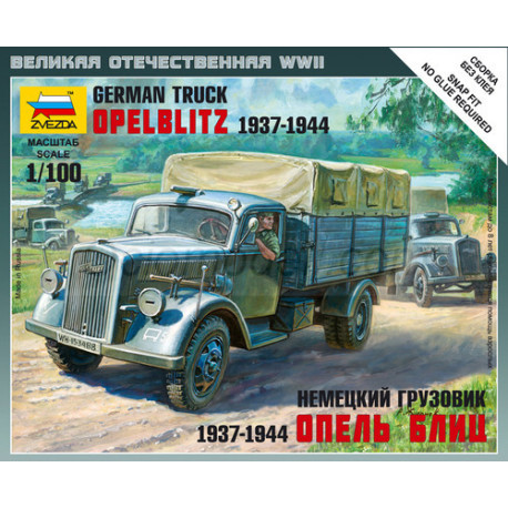 German truck Opel Blitz 1937-1944 (Art of Tactic). Escala 1:100. Marca Zveda. Ref: 6126.