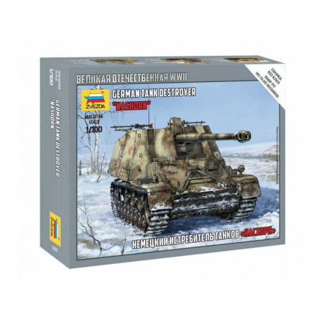 'Nashorn' German Tank Destroyer. Escala 1:100. Marca Zveda. Ref: 6291.