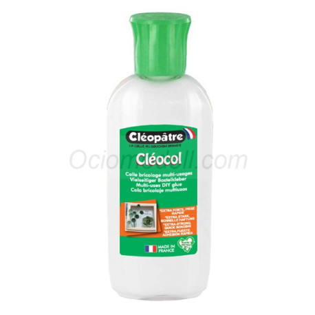 Cola blanca, Cléocol en 100 gr. Para todo tipo de soportes porosos. Marca Cléopâtre. Ref: LCC2-100X.