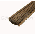 Listones madera Nogal 2 x 3 x 1000 mm. Paquete de 5 unidades. Marca Amati. Ref: 225023.