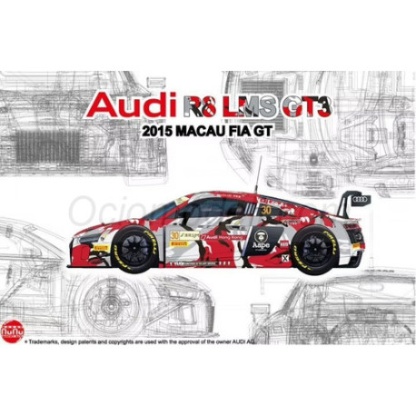 Audi R8 LMS GT3 2015 Macau FIA GT. Escala 1:24. Marca NUNU model. Ref: 24028.