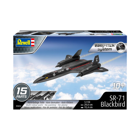 Lockheed SR-71 Blackbird easy-click system. Escala 1:110. Marca Revell. Ref: 03652.